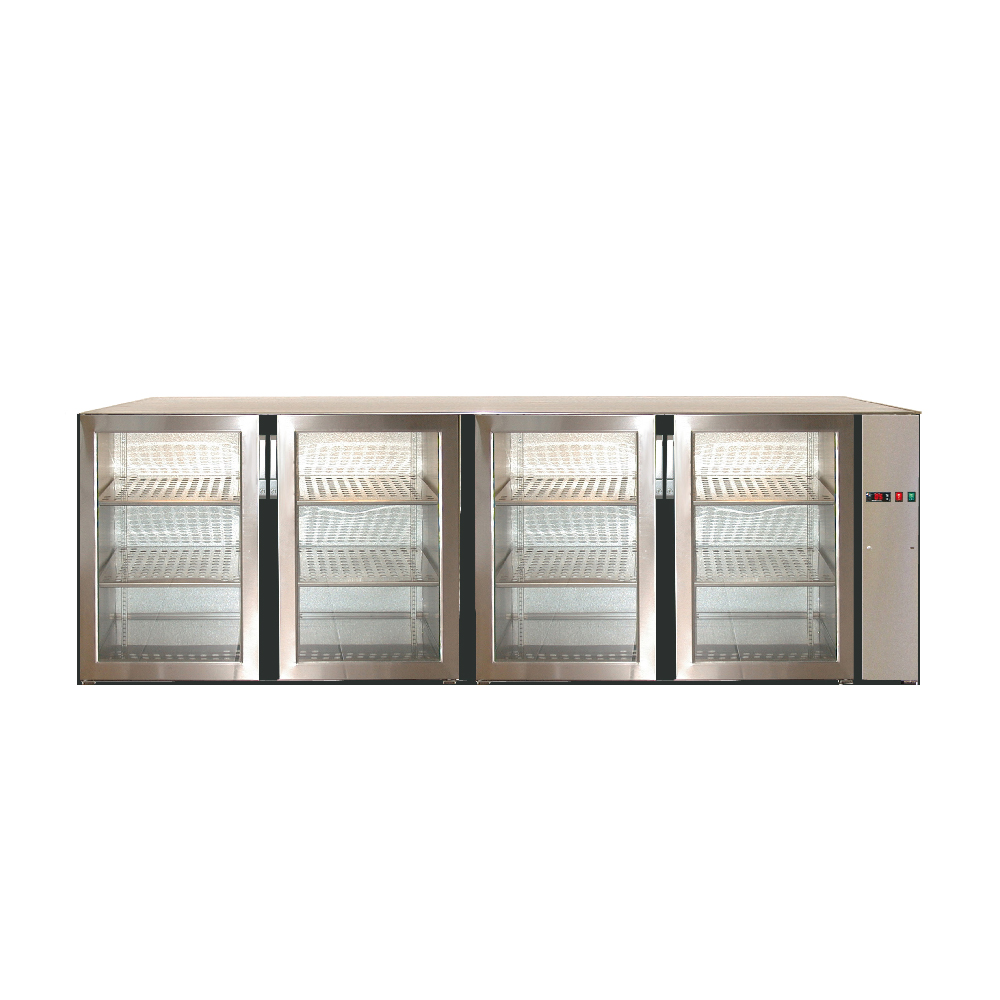 KLM stainless steel refrigerated back bar