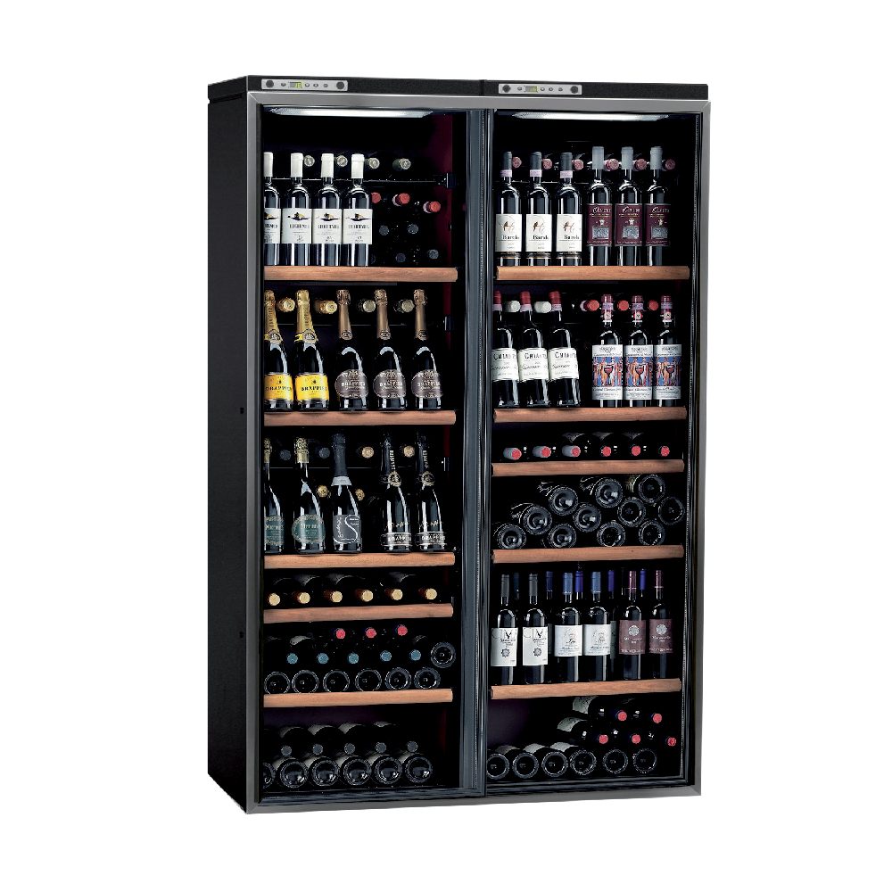 Wine cellar with anthracite door