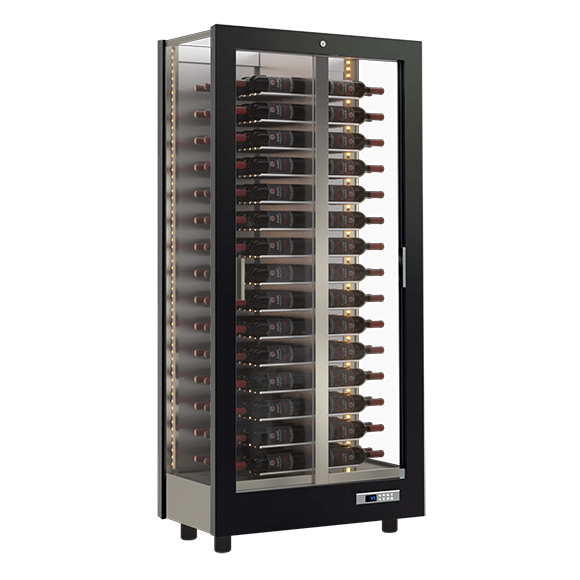 refrigerated wine display case